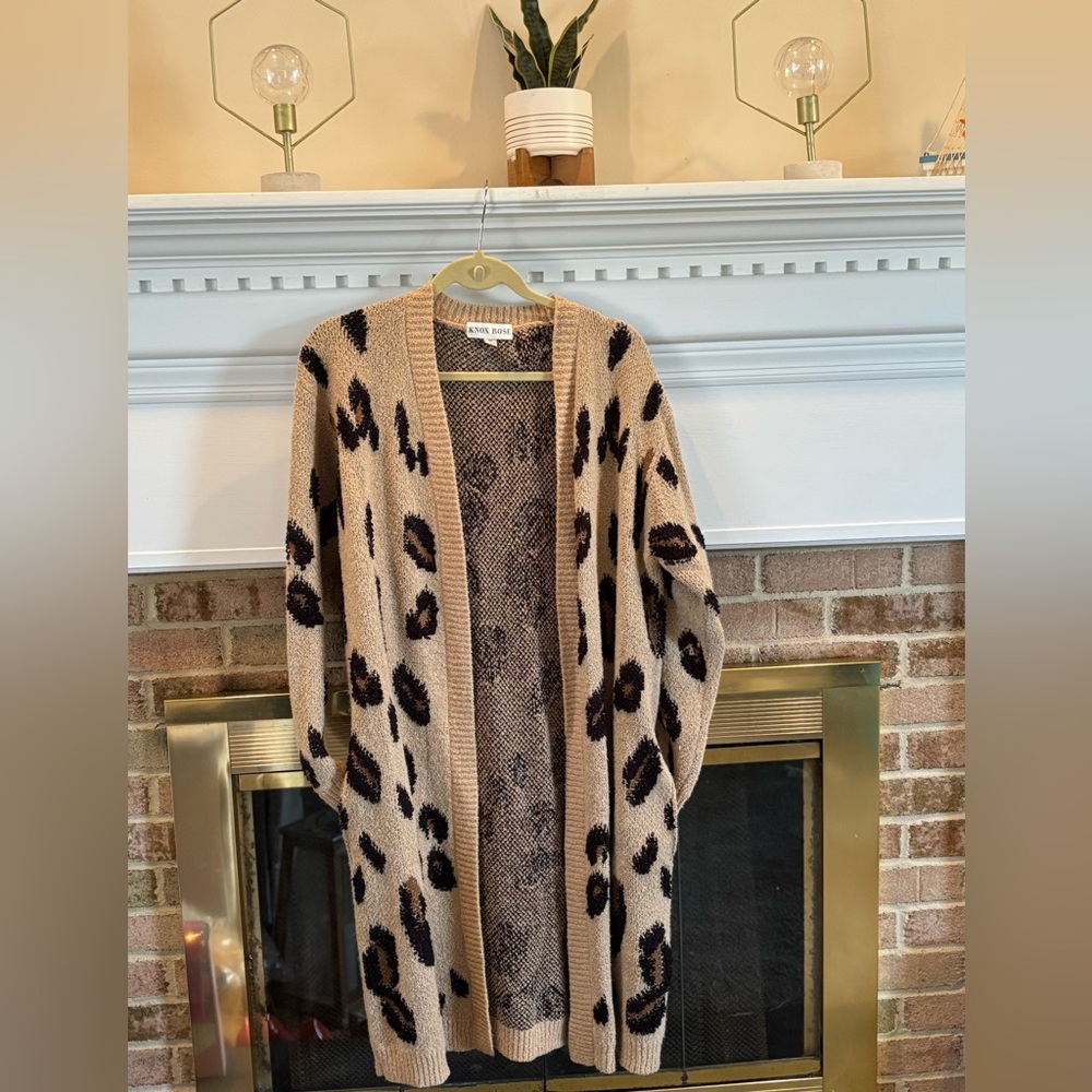 Knox Rose Leopard Print Cardigan